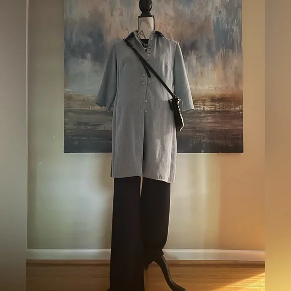 Host’s Pick🦋🌸 2pc navy blue jersey knit top and pant - Picture 7 of 16